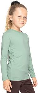Girl's Long Sleeve Crew Neck Top Sage Green XX-Large