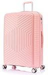 DK Luggage 28" Large Hard Shell Polypropylene PP Suitcase 4 Wheel Spinner Luggage PP20 Light Pink