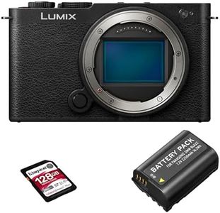 Panasonic LUMIX S9 Full Frame Camera Body with Phase Auto Focus Bundle with 128GB SD Card, 280MBPS Read Speed and Lithium-Ion Battery Pack (3 Items)