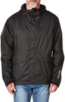 Helly-Hansen Manchester Waterproof Rain Jackets for Men Featuring Breathable Water- and Windproof Construction, Storm Flap, Black - XX-Large