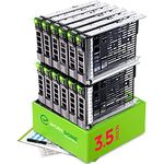 WORKDONE 12-Pack - 3.5" Hard Drive Caddy - Compatible for Dell PowerEdge Selected 11-13th Gen Servers - with Installation Manual - Front Sticker Labels - Screwdriver - Strong Tray Screws