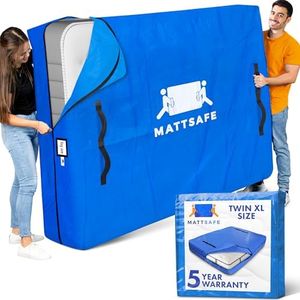 Nordic Elk Mattress Bags for Moving and Storage (Twin XL) Heavy Duty Moving Supplies, 8 Sturdy Handles, Strong Zipper, Mattress Cover Queen Size Bed Bags, Storage Cover Essentials Packing Protector