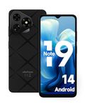 Ulefone Note 19 Mobile Phones Android 14, 6GB+32GB/512GB SD, 4G Dual SIM Unlocked Smartphone 6.65" Screen, 5000mAh Octa Core Cellphone, 8MP+5MP Camera, Fingerprint Face ID, 2 Year Warranty, Black