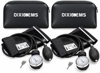 Deluxe Aneroid Sphygmomanometer Blood Pressure Monitor Set – 2-Pack – Adult Cuff, Carrying Case & Calibration Tool – High Contrast Dial for Accurate Readings – Portable & Durable Design – Black
