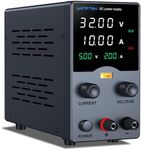 WANPTEK POWER DC Power Supply Variable 30V 10A, Bench Power Supplies with Encoder Adjustments Knob, USB Fast Charge Port with Output Current Display, 4-Digit LED Display