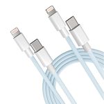 2Pack 1.8M USB C to Lightning Cable [Apple MFi Certified] iPhone Fast Charger Cable Power Delivery Type C Charging Cord Compatible with iPhone 14 13 12 11 Pro Max X XS XR 8 7 6s Plus SE