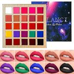 COSLUXE Lip Makeup Palette, Long Lasting Wear Lip Care Moisturizing Lipstick Set,Pigmented Festival Halloween Body Face Paint 25 Colors,Professional Blendable Lip Makeup for Girl/Women/Kids-All Skin