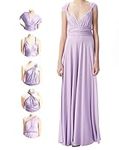 Infinity Dresses for Bridesmaids,Wedding Guest Dresses for Women,Plus Size Wrap Dress Long Maxi Convertible Multiway Dresses, Lavender, One Size