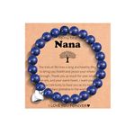 Shuxin Nana Gifts from Grandchildren, Nana Bracelet Gifts for Nana Grandma, Christams Birthday Mothers Day Gifts Jewellery Presents, Color Blue