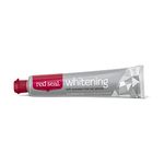 Red Seal Teeth Whitening Natural Toothpaste – with Baking Soda, Activated Charcoal Spheres, Coconut Oil for Visibly Brighter Smile – Fluoride Free, No SLS, Paraben Free 100g