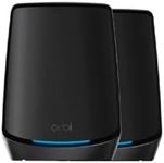 NETGEAR Orbi Whole Home WiFi 6 Tri-Band Mesh System (RBK862SB) | AX6000 Wireless Speed (Up to 6Gbps) | 2 Pack - Black