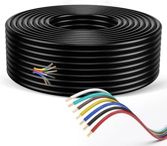 7 Way Trailer Wire – Heavy Duty 14 Gauge 7 Pin Trailer Wiring Harness Kit with Color-Coded PVC Jacket – Flexible 7 Conductor Insulated Cable for RV, Camper, Truck, Boat, Utility Trailers (50 Feet)