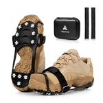 HIKENTURE Crop Grain for Mountain Shoes, Shoe Nails with 11 Stainless Steel Teeth Spikes, Shoes Spikes Anti-Slide, Stepon, Ice Clips for Hiking, Hiking, Snow, Ice, Outdoor A2-m