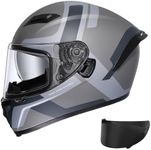 TRIANGLE Motorcycle Helmets Full face Helmet for Adults Men and Women Dual Visor with Internal Sunshield DOT Approved