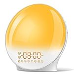 Intelligent Wake Up Light, Sunrise Alarm Clock Supported Alexa/Google Home, Clock Radio, Sunrise Simulation & Sleep Aid, 4 Alarms with FM Radio/7 Natural Sounds/Snooze, 7 Colored Night Light for Adults, Kids