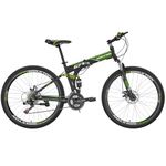 GIDUCTON Folding Mountain Bike Mens, Full Suspension,27.5" Wheel, 21 Speed, Foldable, Shock Absorber Bike for Men Women Adults Bicycle (Spoke)