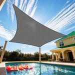 Artpuch Rectangular Breathable UV Block Sun Shade Sail Outdoor Covering Cloth for Deck, Backyard, 10'X10', Dark Grey (Customized Available)