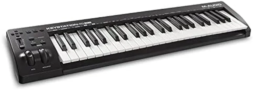 M-Audio Keystation 49 MK3 - Synth Action 49 Key USB MIDI Keyboard Controller with Assignable Controls, Pitch and Mod Wheels, and Software Included