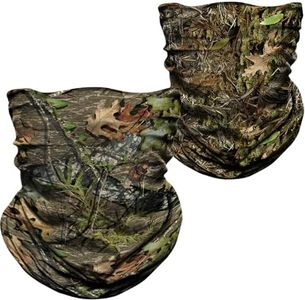 WTACTFUL 2 Pack - Camo Face Mask Hunting, Camouflage Neck Gaiter Face Cover for Men Fishing Outdoor Sports #1 + #3