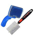 RvPaws 2 in 1 Pet Comb Pack Adjustable Dog/Puppy Brush/Pet Comb for Grooming Cum Massager and Safety from Mites/Lice/Ticks Combo Pack of 2 Comb Large Size