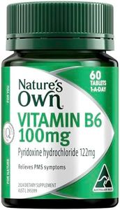 Nature’s Own Vitamin B6 100mg Tablets 60 - Vitamin B Reduces PMS Symptoms - Supports Healthy Red Blood Cell & Energy Production - Maintains Mental Function - Supports Healthy Immune System Function