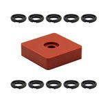 RURBRIN (10 Sets) 3/8" Impact Wrench Retaining Rings with O-Ring, Compatible with Electric/Pneumatic Cordless Wrench, Including Retainer Ring Anvil Install Tool