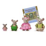 Li’l Woodzeez – Handydandy Mouse Family – 5pc Toy Set with Miniature Animal Figurines and Storybook – Animal Toys and Accessories for Kids Age 3+