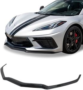 NUBEHONE Carbon Flash C8 Front Bumper Lip Splitter Fit for Corvette C8 2020-2025 3PCS ABS Front Bumper Lip Chin Spoiler OEM #84869770
