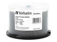 Verbatim DVD-R 4.7GB 16X DataLifePlus White Inkjet Printable Surface - 50pk Spindle