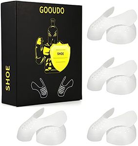 GOOUDO 4 Pairs Shoe Crease Protectors Guards Anti Sneaker Crease Toe Box Decreaser for Air Force 1, Jordans, Dunks, White, S for Women