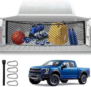 Truck Bed Cargo Net, Adjustable Truck Bed Divider 50"x 18", Premium Heavy Duty Cargo Net for Pickup Truck Bed Organizers and Storage, Compatible with Chevy Silverado Ford F150, Automotive Cargo Nets