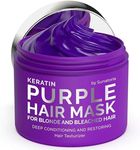 SUNATORIA NEW Keratin Purple Hair Mask- Blonde Hair Purple Toner - Repair & Nourishment Treatment for Bleached, Brassy Hair - No Yellow Tones - Deep Conditioner for Color Treated Locks