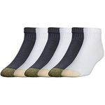 Gold Toe Men's 656p Cotton Ankle Athletic Socks, Multipairs, Black & White (6-Pairs), X-Large (Pack of 6)