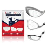 Favritt Golf Impact Tape Set 400Pcs, Self-Teaching Sweet Spot and Shot Consistency Analysis Golf Club Face Impact Tape for Drivers Irons and Fairway Woods