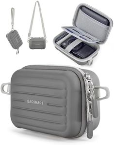 BAGSMART Digital Camera Case, Waterproof & Protective Small Camera Bag with 2 Carrying Ways, Lightweight camera sling bag for Canon PowerShot ELPH 180/190 / Sony DSCW800/DSCW830 - Grey