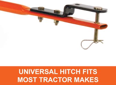 Agri-Fab 130lb Towed Broadcast Spreader – Black/Orange