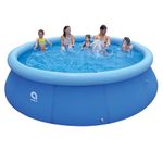 RAPTAVIS 12ft x 36in Inflatable Swimming Pool Outdoor Above Ground Round Air Top Ring Pools for Kids or Adults,Backyard Lawn Family