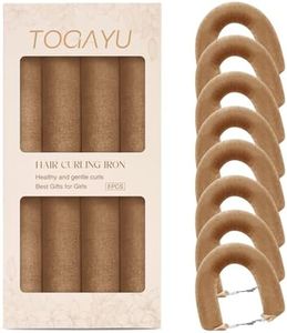 Togayu Heatless Curls Overnight Set - Jumbo Overnight Hair Curlers to Sleep In, Soft Velvet Hair Rollers for Women, No Damage Curls Styling Tools 8pcs