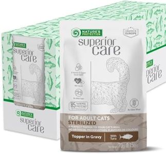 Nature's Protection Superior Care Wet Cat Food - Tuna Fish Cat Food Toppers for Sterilised Adult Cats, Natural, High Protein, 2.46 oz. Pouches (24-Pack)