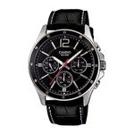 Casio Enticer Chronograph Black Dial Men's Watch - MTP-1374L-1AVDF (A834)