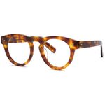 Zeelool Retro Round Glasses Frame for Women Men Eyeglasses Frame with Non-prescrition Clear Lens Malloy VFP0273, Vfp0273-02 Tortoise, Medium