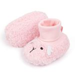 Miamooi Baby Infant Girls Boys Cotton Booties Newborn Warm Fleece Ankle Boots Winter Cozy Soft Sole First Walkers Crib Sock Shoes 0-6 Months