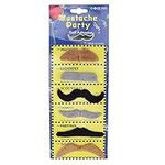 6 Pcs Self Adhesive Mustache Novelty Halloween Mustache Individualized Costume Fake Beard Stickers for Masquerade Party and Performance