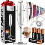 ZK Milk Frother OG w Stand - Silver - 4B