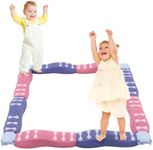 Balance Beam for kids Toddler Sensory Stepping Stones Promote Coordination and Balance, Non-Slip Textured Surface & Rubber Pads (Pink)