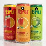 Tru Organic Energy Drink Variety Pack, Caffeinated Sparkling Water with Real Fruit Juice, 3 Flavors, Natural Caffeine, No Added Sugar, Keto, Vegan, Kosher, Gluten Free, 12 Fl Oz (Pack of 12)
