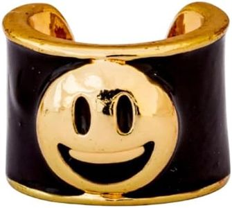 charMED Custom Stethoscope Charms - Smile Emoji Charm - Gifts for Nurses, Doctors, Veterinarians, Technicians, Surgeons & Healthcare Professionals - Metal Silver 0.5" Ring Charm