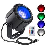 Yasotek Water Wave Lights Projector Outdoor - 144W Waterproof LED Ripple Garden Lights RGBW Water Effect or Flame Fire Effect with Remote for Christmas Halloween