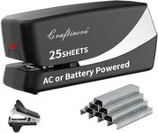 Electric Stapler, Automatic Stapler, Include 2000 Staples and 1 Staple Remover, Heavy Duty, Store 210 Staples，AC or Battery Powered, 25 Sheet Capacity