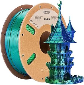 ERYONE Silk Dual Color Filament PLA 3D Printer 1.75mm +/- 0.03mm, Coextrusion Filament PLA Shiny Filament 1kg(2.2lbs), Blue Green